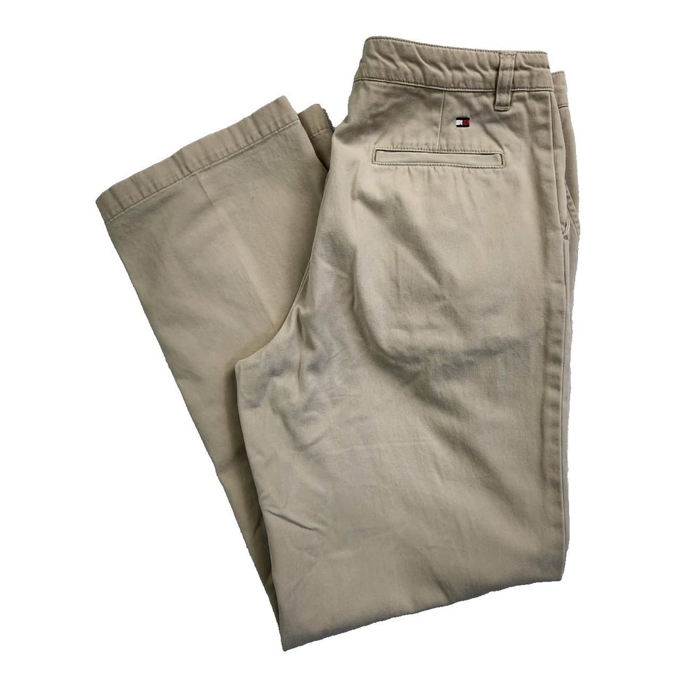 Tommy Hilfiger Chino Pants Khaki Tan Straight Leg‎ Cotton Casual Women Size 10
